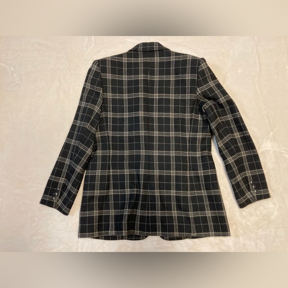 Mark Alexander Blue Plaid 100% Wool Jacket. Size 8. Excellent Condition. - Picture 4 of 4